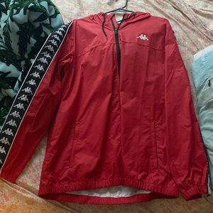 Kappa Red black and white rain jacket size XL